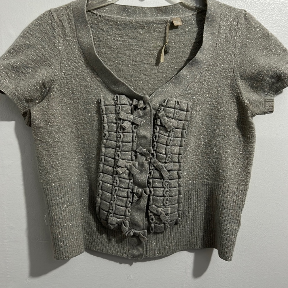 Light gray sparkled beautiful sweater size M